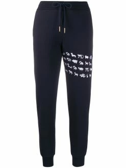 Thom Browne embroidered Animal Icon 4-Bar track pants