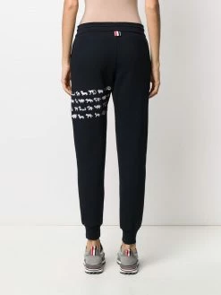 Thom Browne embroidered Animal Icon 4-Bar track pants