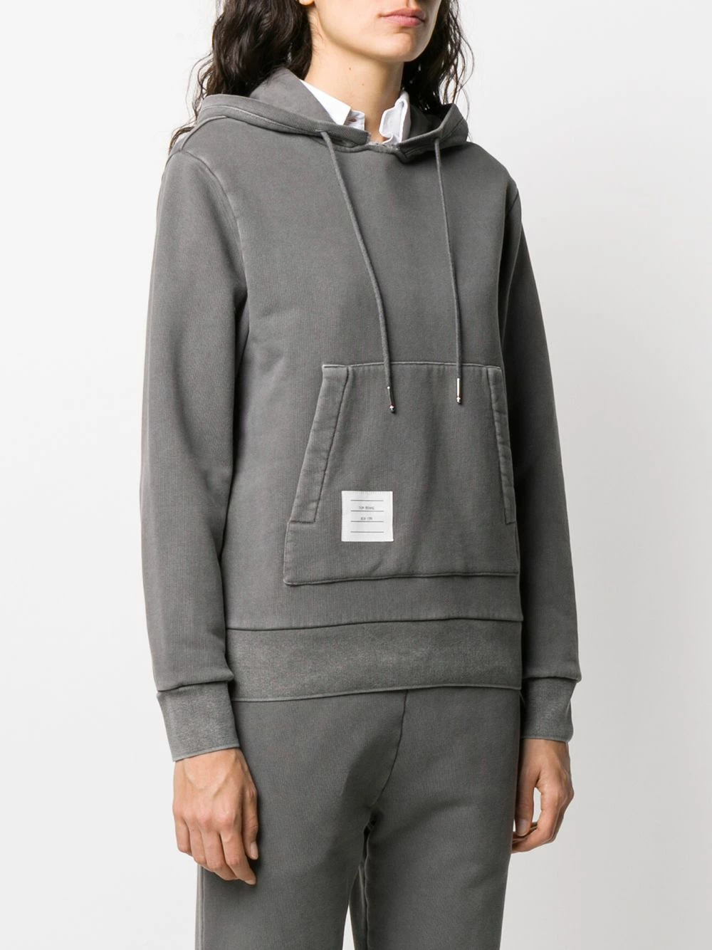 Thom Browne Relaxed logo patch pullover hoodie hoodies of women 3 Thom Browne relaxed logo-patch pullover hoodie