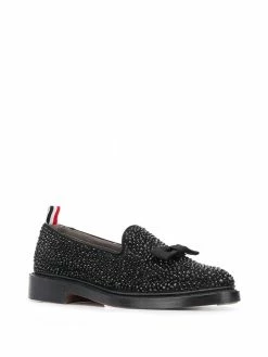 Thom Browne Opera bow appliqué embellished loafers