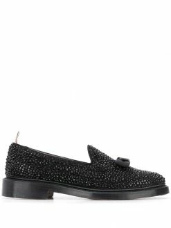 Thom Browne Opera bow appliqué embellished loafers