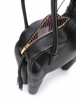 Thom Browne Giraffe pebbled leather tote bag