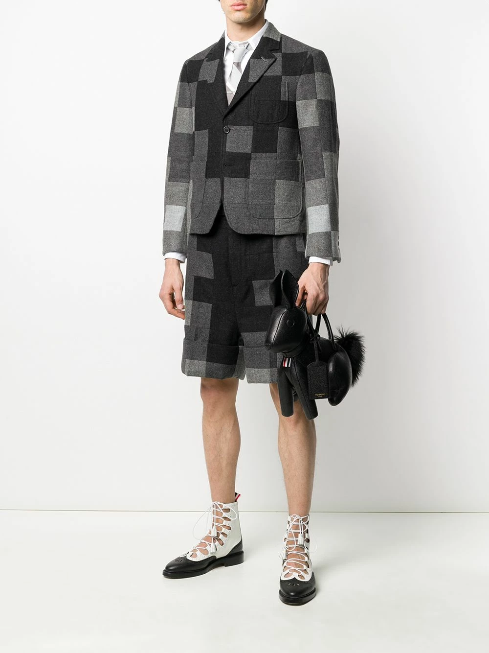 Thom Browne Rabbit pebbled bag tote bags of men 2 Thom Browne Rabbit pebbled bag