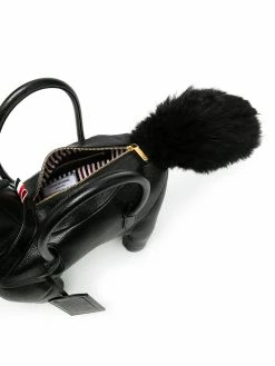 Thom Browne FOX BAG IN PEBBLE GRAIN LEATHER