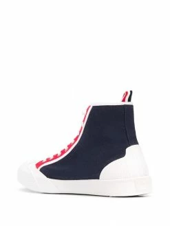 Thom Browne contrast-panel high-top sneakers