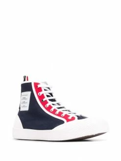 Thom Browne contrast-panel high-top sneakers