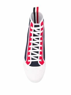 Thom Browne contrast-panel high-top sneakers