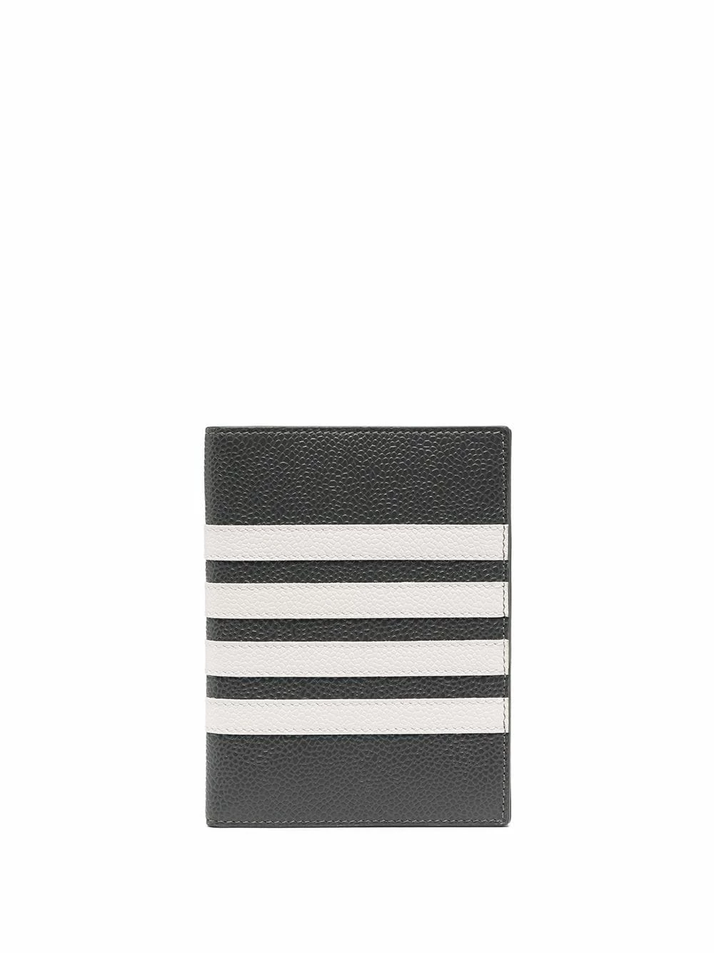 Thom Browne 4 bar passport holder wallets & billfolds of men 1 Thom Browne 4-bar passport holder
