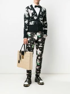 Thom Browne raffia wicker briefcase