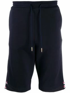 Thom Browne side stripe insert loopback track shorts