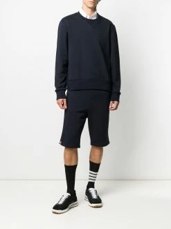 Thom Browne side stripe insert loopback track shorts