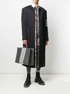 Thom Browne vertical stripe tote bag