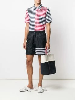 Thom Browne large double-face canvas tote bag
