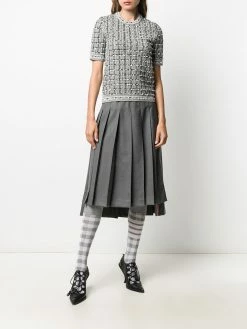 Thom Browne windowpane jacquard short-sleeve T-shirt