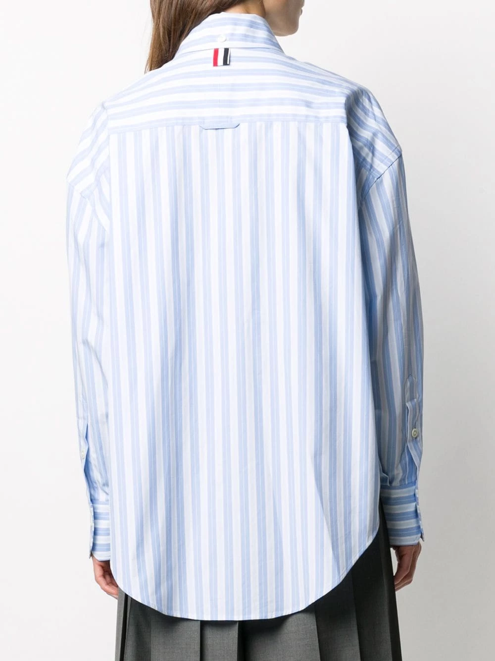 Thom Browne Trompe l'oeil bar stripe necktie shirt shirts of women 4 Thom Browne trompe l'oeil bar stripe necktie shirt