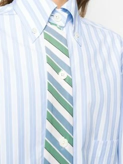 Thom Browne Trompe l'oeil bar stripe necktie shirt shirts of women 9 Thom Browne trompe l'oeil bar stripe necktie shirt