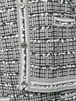 Thom Browne windowpane jacquard cardigan jacket