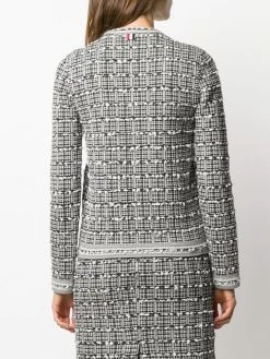 Thom Browne windowpane jacquard cardigan jacket
