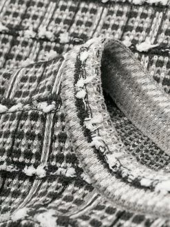 Thom Browne windowpane jacquard sleeveless pencil dress