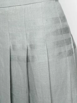Thom Browne tonal 4-Bar pleated skirt