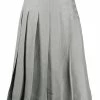Thom Browne tonal 4-Bar pleated skirt