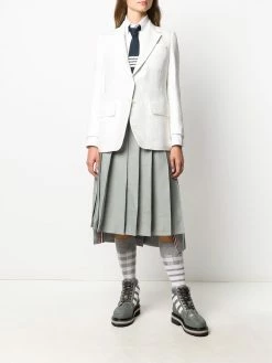 Thom Browne tonal 4-Bar pleated skirt
