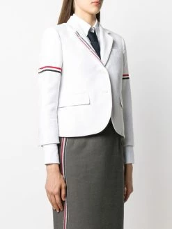 Thom Browne single-breasted stripe detail blazer