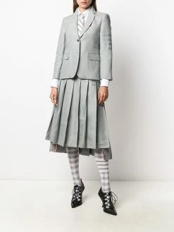 Thom Browne tonal 4-Bar linen jacket