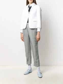 Thom Browne tonal 4-Bar linen trousers