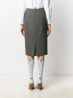 Thom Browne side stripe sheath pencil skirt