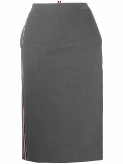Thom Browne side stripe sheath pencil skirt