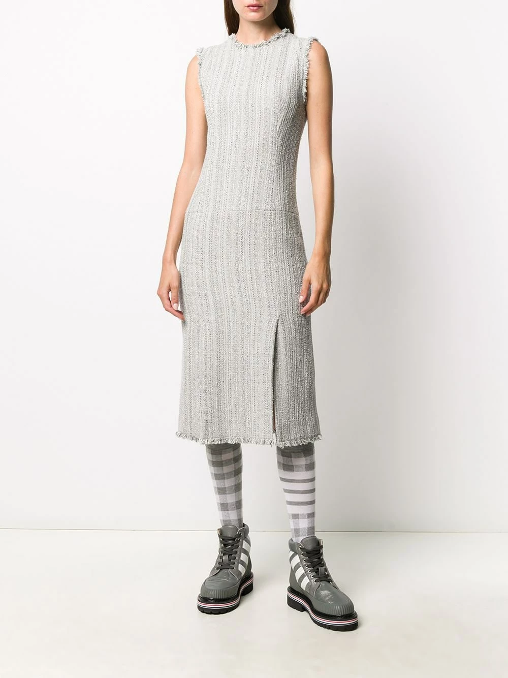 Thom Browne Sleeveless tweed dress day dresses of women 2 Thom Browne sleeveless tweed dress