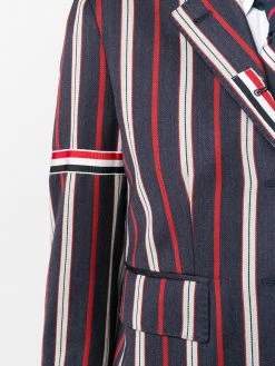 Thom Browne 3/4 sleeves striped blazer