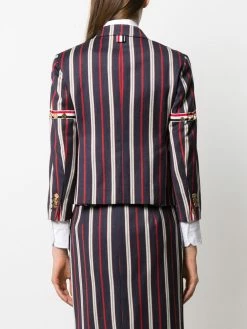 Thom Browne 3/4 sleeves striped blazer