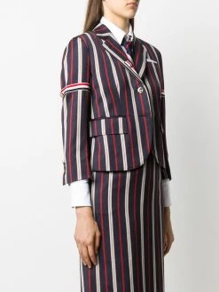 Thom Browne 3/4 sleeves striped blazer