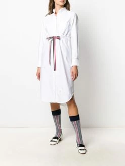 Thom Browne grosgrain belt Oxford shirt dress