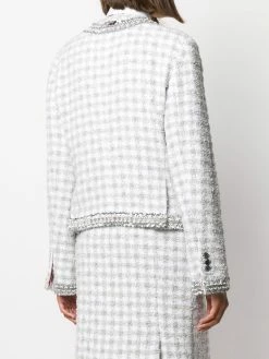 Thom Browne Check pattern eyelash tweed jacket tweed jackets of women 8 Thom Browne check-pattern eyelash-tweed jacket