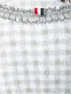 Thom Browne Check pattern eyelash tweed jacket tweed jackets of women 9 Thom Browne check-pattern eyelash-tweed jacket