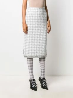 Thom Browne checked tweed pencil skirt