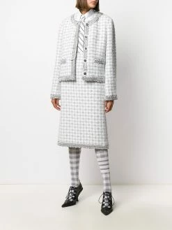 Thom Browne checked tweed pencil skirt
