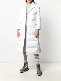 Thom Browne RWB stripe wide lapel overcoat