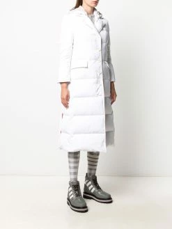 Thom Browne RWB stripe wide lapel overcoat
