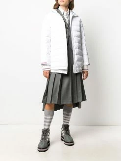 Thom Browne zip-up hooded overcoat