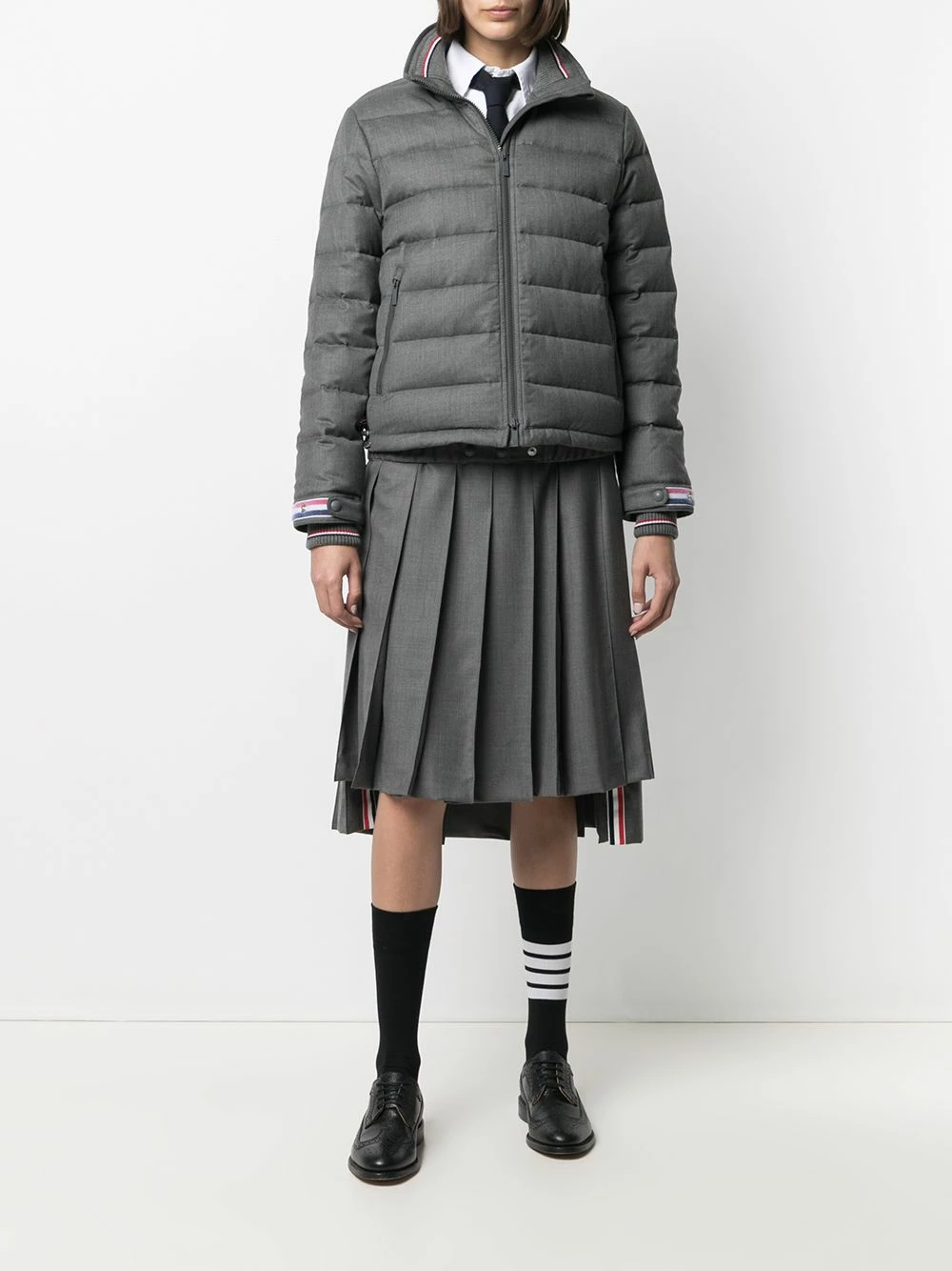 Thom Browne Padded funnel neck jacket down jackets of women 2 Thom Browne padded funnel neck jacket