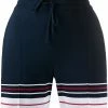 Thom Browne double cricket stripe pintuck shorts