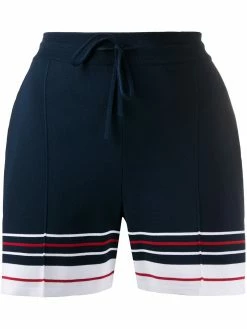 Thom Browne double cricket stripe pintuck shorts
