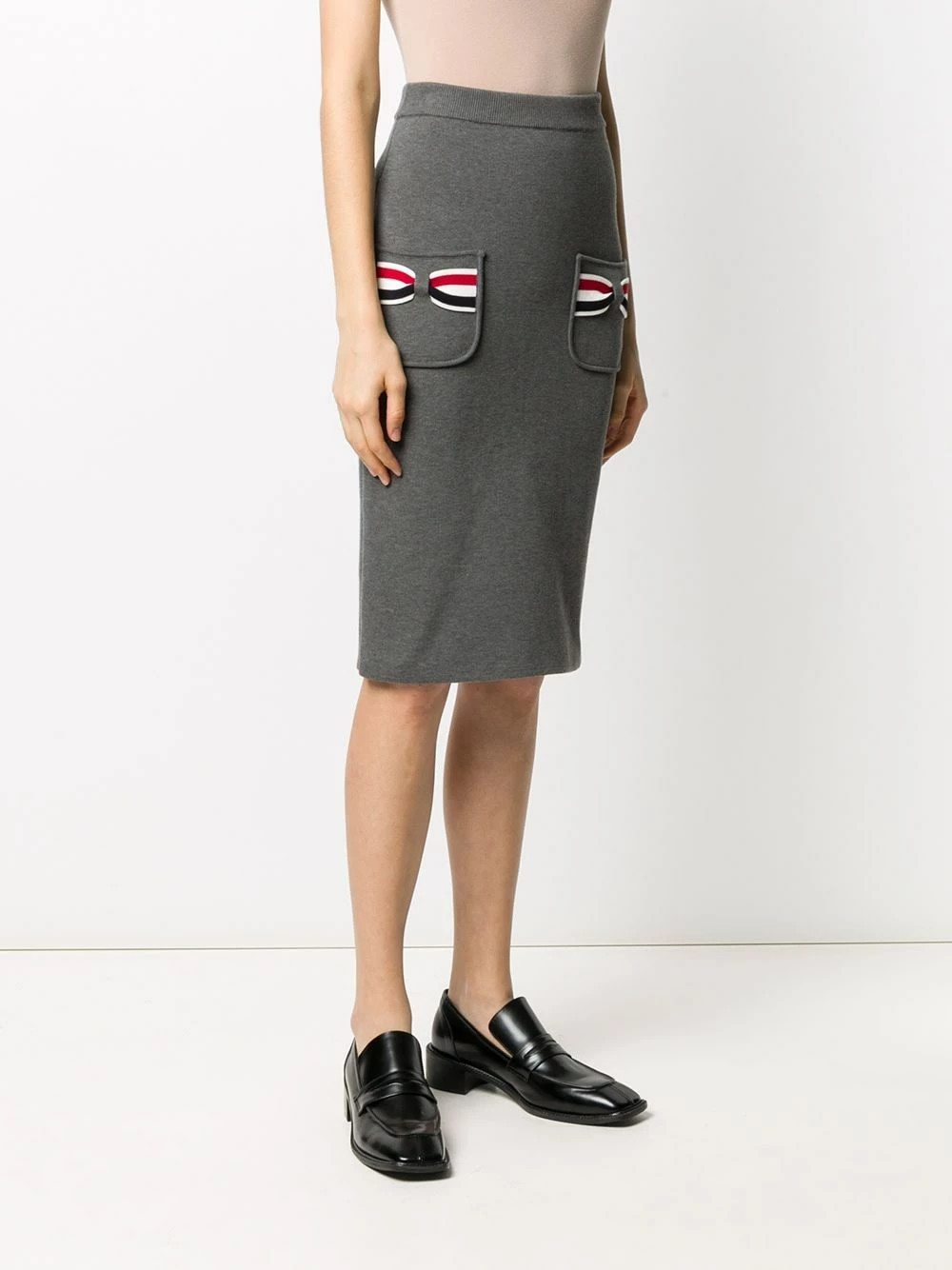 Thom Browne Striped bow pocket pencil skirt pencil skirts of women 3 Thom Browne striped bow pocket pencil skirt