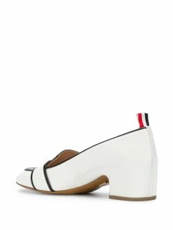Thom Browne Enamel strap block heel loafers pumps of women 6 Thom Browne enamel-strap block heel loafers