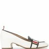 Thom Browne enamel-strap block heel loafers
