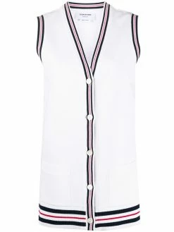 Thom Browne Cricket Stripe Varsity Sport buttoned vest